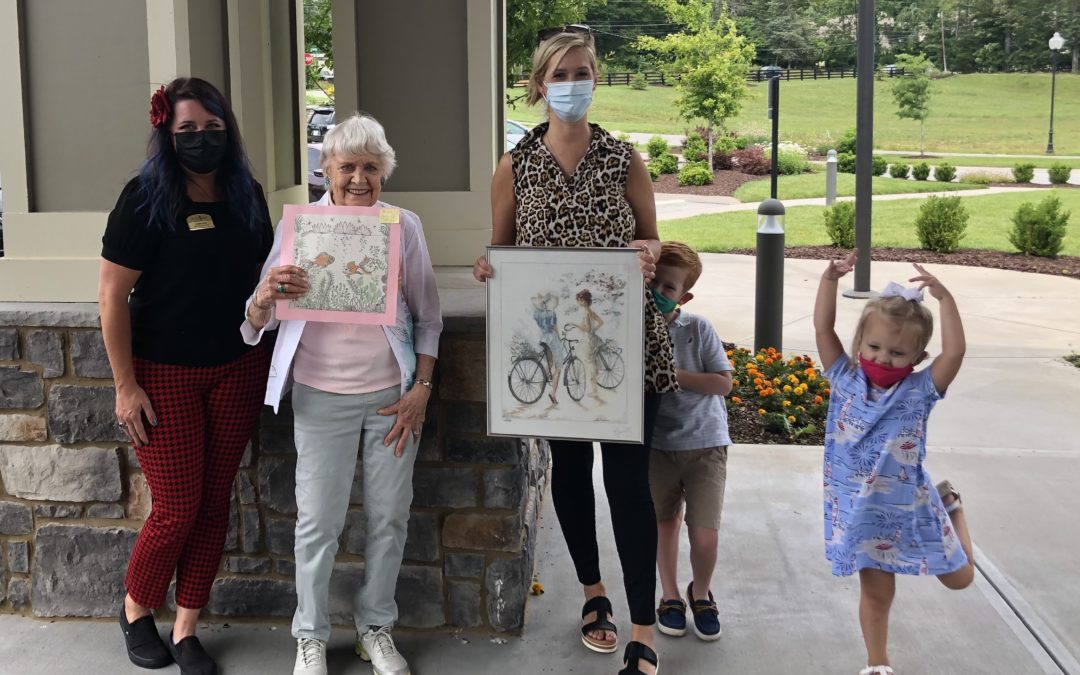 Morning Pointe of East Hamilton Residents Win Art Contest In Partnership With Valamont Club, Rossville Elementary Students