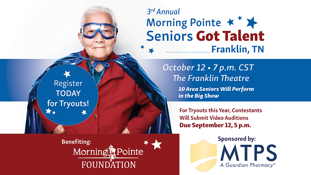 Morning Pointe “Seniors Got Talent, Franklin Competition Set For October 12 at The Franklin Theatre